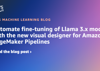 Automate fine-tuning of Llama 3.x fashions with the brand new visible designer for Amazon SageMaker Pipelines